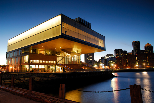 Boston's ICA. Galleries located in the highest rectangular section, far from the entrance.